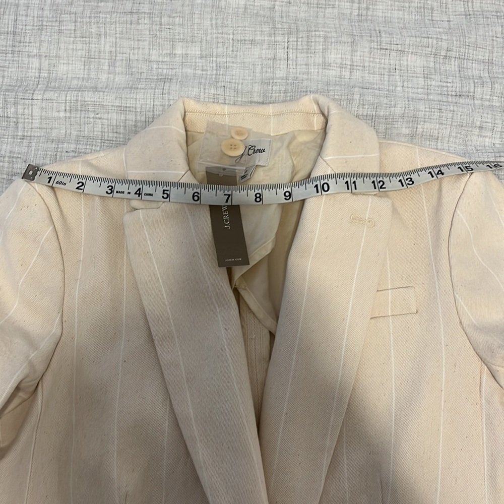 NWT J Crew Alfie blazer in natural denim stripe - Picture 8 of 12